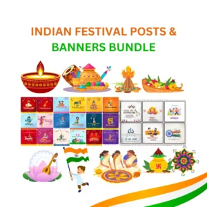 INDIAN FESTIVAL POSTS & BANNERS BUNDLE