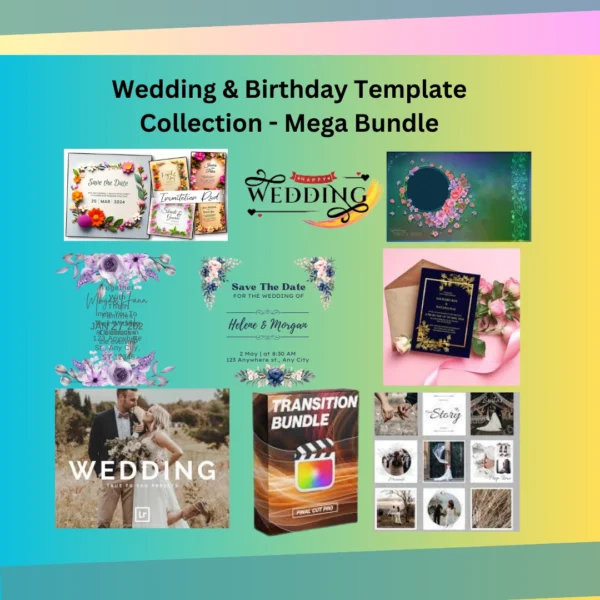 Wedding & Birthday Template Collection - Mega Bundle